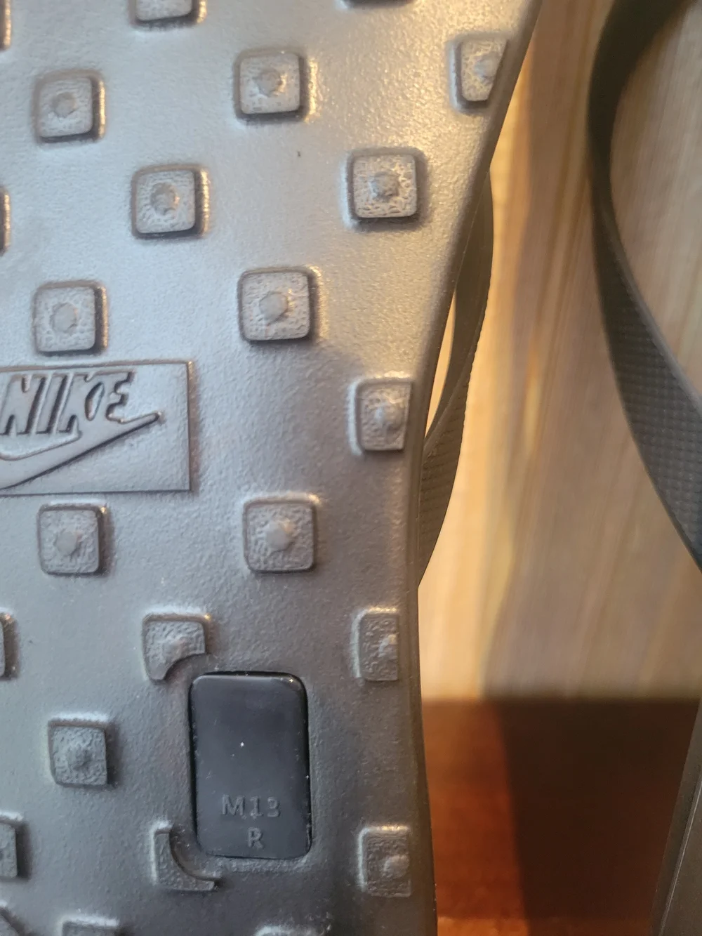 Nike On Deck Black/Black Logo Flip Flops NWOT Men's 13